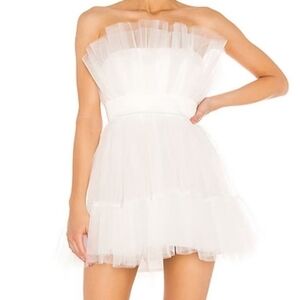 Mable tulle mini dress ivory